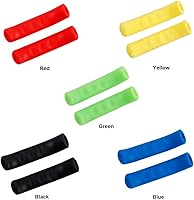 Vista 2 de Angzhili - 5 pares de fundas protectoras para palanca de freno de bicicleta, 5 colores antideslizantes, mango de freno de silicona para bicicleta