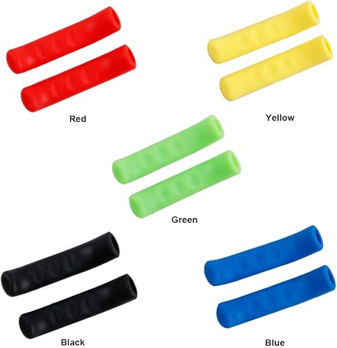 Miniatura 2 de Angzhili - 5 pares de fundas protectoras para palanca de freno de bicicleta, 5 colores antideslizantes, mango de freno de silicona para bicicleta de