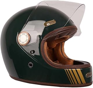 BY CITY - Casco Integral Roadster III - Fibra De Vidrio Resistente Y Ligera - Relleno Multi-Densidad para Absorción De Impactos - Visor Inyectado con Tratamiento Antivaho - Talla L - Verde Oscuro