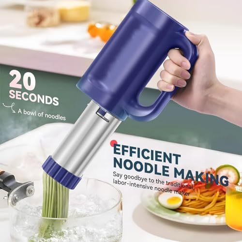 Máquina eléctrica para hacer pasta, 50 W, recargable por USB, con batería de 1500 mAh para el hogar y el restaurante, fácil de usar y limpiar, perfecta para pasta fresca en casa