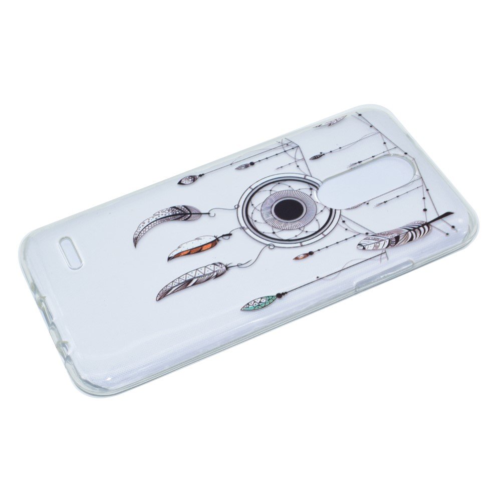 Cover In Gel Trasparente Con Glitter E Bordo Effetto Alluminio Oro Per LG K4 (2017) M160 E LG K8 (2017) M200N