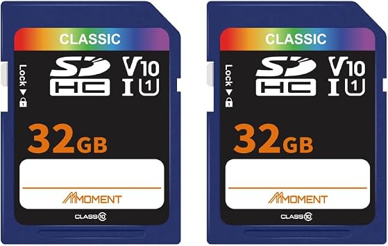 MMOMENT MM11 32GB 2Pack Full-Size SD, SDHC Card Compatible with Camera Full HD Video, PC, UHS-I, U1, V10, Class 10, Read Up to 98 MB/s,Write Up to 30MB/s