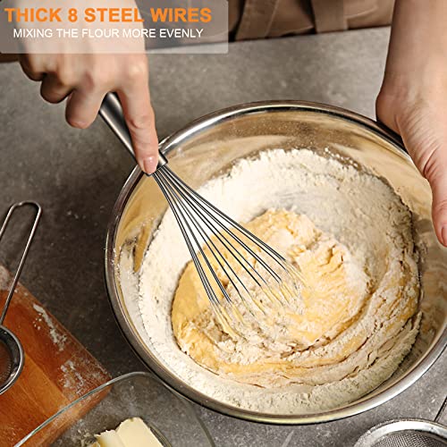 Whisks For Cooking, 4 Pack Stainless Steel Whisk For Blending, Whisking, Beating And Stirring, Update Version Balloon Wire Whisk Set, 12'' 10'' 8'' 7'' #TOP2
