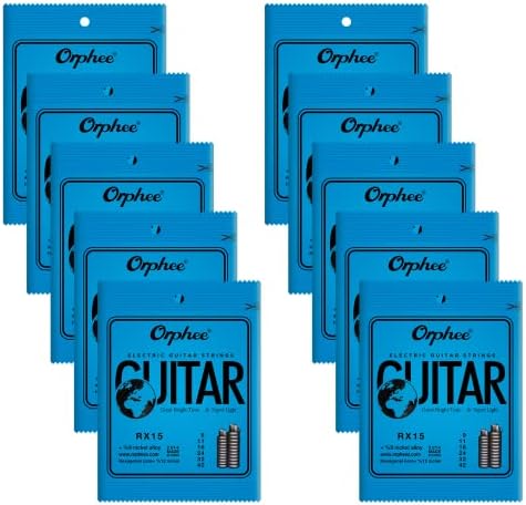 POGOLAB Guitar Strings Electric Guitar Strings 6 String Set - Thin , 09-42, 10 Pack