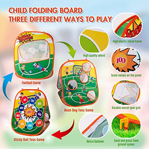 Sundaymot Bean Bag Toss Game, Kids Throwing Game Kit, 3 in 1 Darts Toys for Kids Sand Bag Throw - Image 3