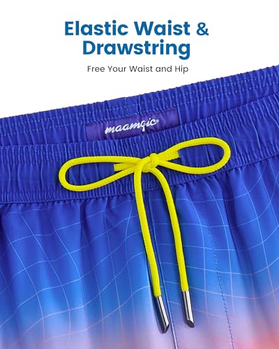 Image of maamgic 2 in 1 Mens Swim Trunks 7 Inch Swim Shorts Swim Suits Board Shorts