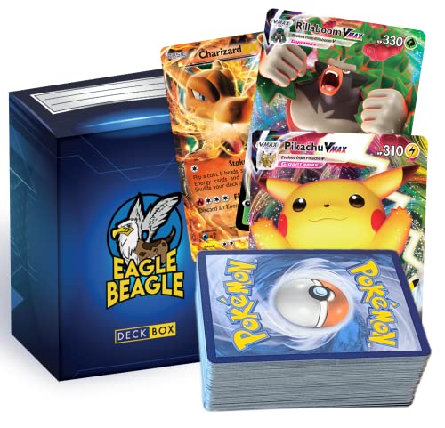 Eaglebeagle 100 Ultra Rare Card Bundle Collection Compatible With Pokemon Cards Authentic 1 Ultra-Rare V Vmax Or Vstar, 5 Rare, 5 Holo, 5 Reverse Bundled Deck Box #TOP17