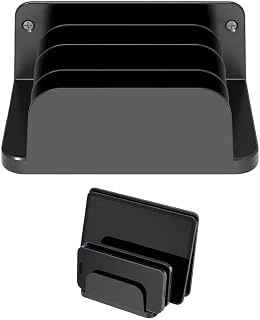 Wall Mounted Mobile Phone Storage Manager, Capable of Accommodating up to Four Phones or Tablets at a time, Compatible with Tablets, ipads, Kindle Wall Mounted Storage Racks. (Black)