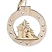 Produktbild HROIJSL Weihnachten Deko Hölzerne Elchweihnachts Dekoration Weihnachten Weihnachtsmann aus Holz Elch Schneemann Festival Ornament Home Decor