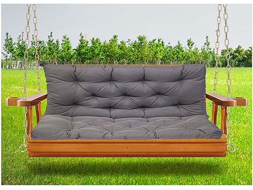 Coussin balancelle jardin imperméable anti-tache gris foncé 120x100cm pour assise abîmée