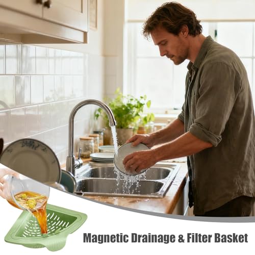 Colador triangular para fregadero de cocina miniatura 3