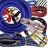 Gravity BGR-KIT4-B-PK2-2000W-4CH Complete 2000W 4 Gauge Amplifier Wiring Kit Amp PK2 4 Ga Blue-for Installer and DIY Hobbyist-Perfect for Car/Truck/Motorcycle/RV/ATV