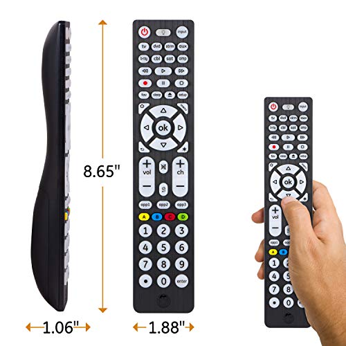 Ge 8-Device Backlit Universal Remote Control For Samsung, Vizio, Lg, Sony, Sharp, Roku, Apple Tv, Rca, Panasonic, Smart Tv, Streaming Players, Blu-Ray, Dvd, Simple Setup, Black, 37123 #TOP3