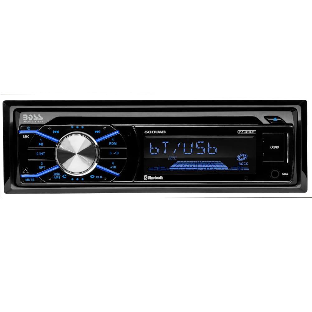 Kit Set para Boss Audio Systems 508UAB, Radio de Coche, Single DIN, Receptor Am/FM Digital, Estéreo, AUX/USB/MP3, con Bluetooth, para Coches, 1 Unidad + Llaves de extracción gratuitas