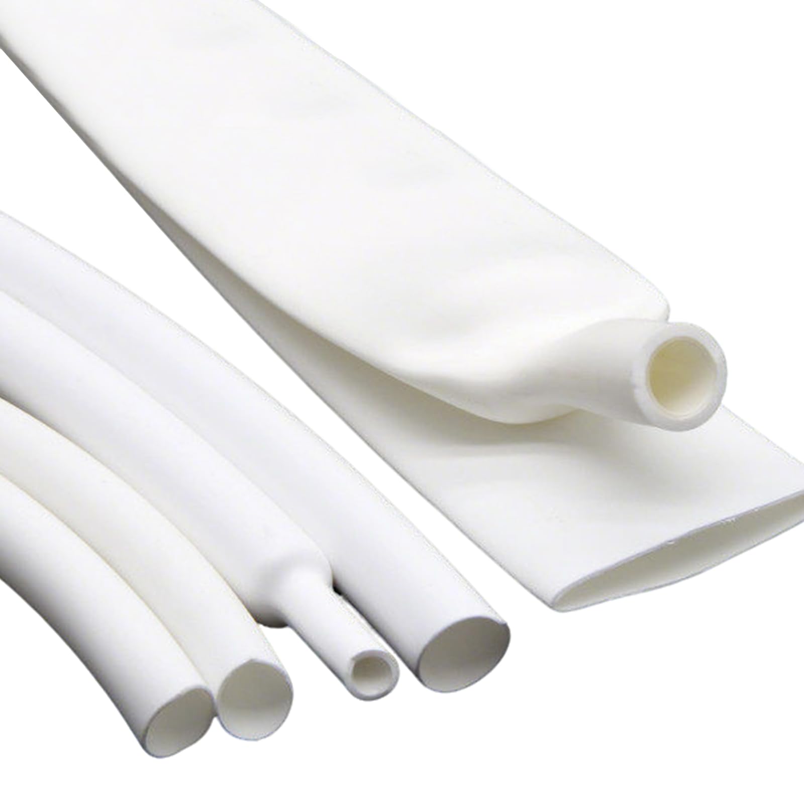UpGBRF PE Heat Shrink Tubing Cable Wrap White Tube 3:1 Shrink Ratio with Adhesive for Cable Sheathing, 1 Meter,Diameter:19.1mm