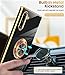 LeYi for Galaxy Note 10 case: 360° Rotatable Ring Holder Magnetic Kickstand, Plating Rose Gold Edge Protective Case [ Not Applicable Note 10 Plus], Black