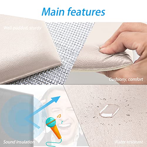 Art3D Adjustable Wall Mounted Upholstered Headboard For King, Twin, Full And Queen, Reusable And Removable Padded Wall Panels, Interchangeable Bed Panels In Pink (12 Panels, 9.84" X 23.6") #TOP6