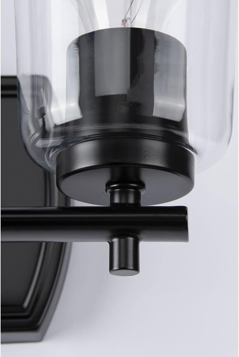 Progress Lighting Adley Collection Two-Light Black Traditional Wall Light 7-5/8" x 13-7/8"