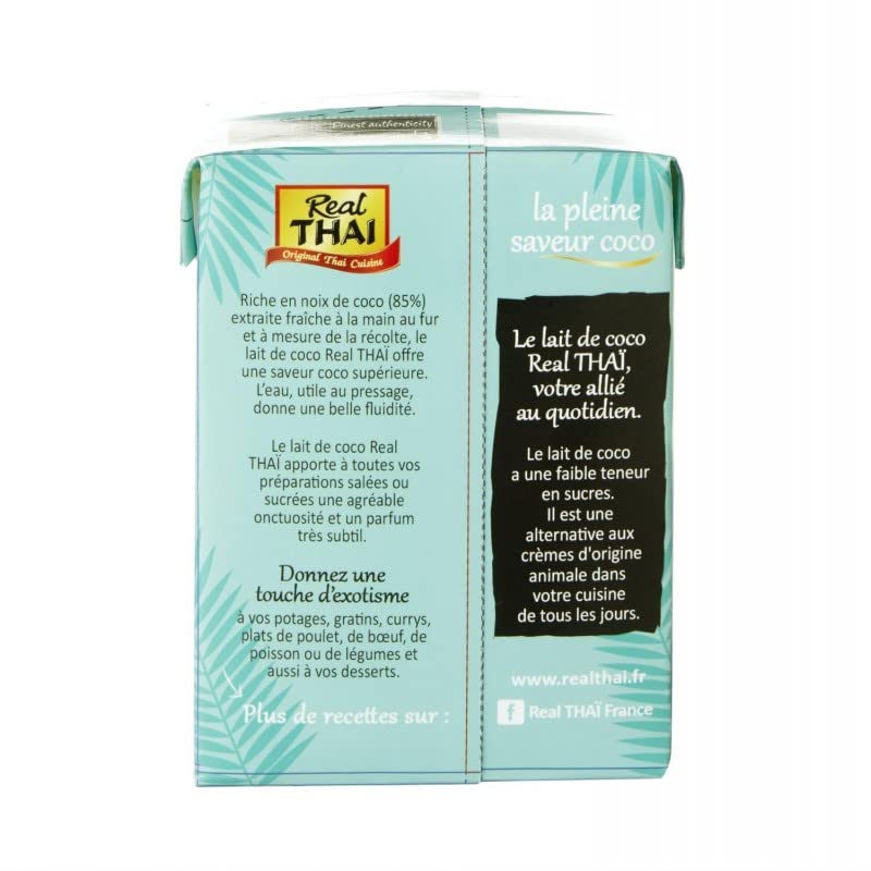 REAL THAI LAIT DE COCO UHT 200ML - REAL THAI - LOT DE 5 - Offre Special