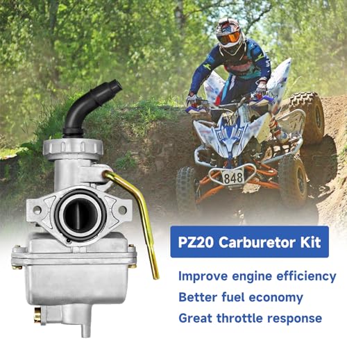 Image of FVRITO PZ20 Carburetor Thumb Throttle Kit Compatible with Tao tao Coolster 125cc 110cc Chinese ATV Quad 4 Wheeler 50cc 70cc 90cc 4 Stroke Engine Kazuma Baja SunL Roketa Vitacci Loncin Lifan Parts