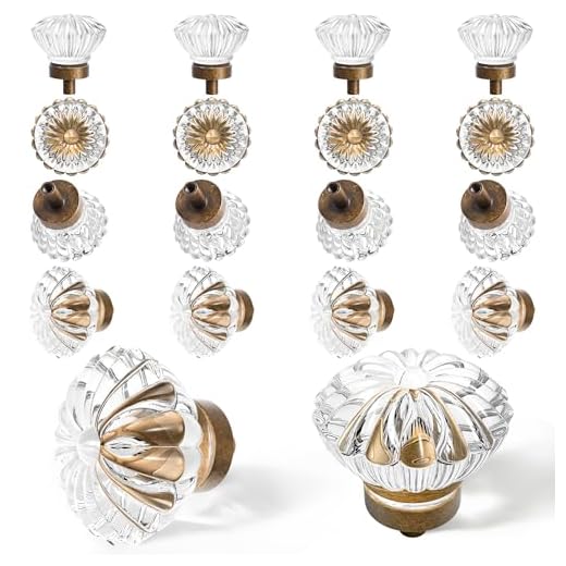 Vintage Glass Crystal Cabinet Knobs