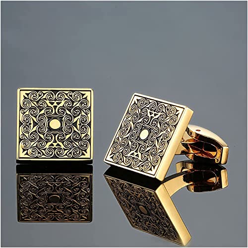Liupp Cufflinks Men's Classic Stainless Steel Cufflinks Men's Shirt Cufflinks, Retro Pattern Cufflinks, Men's French Shirt Cufflinks Shirt Stud (Size : 8) #TOP5