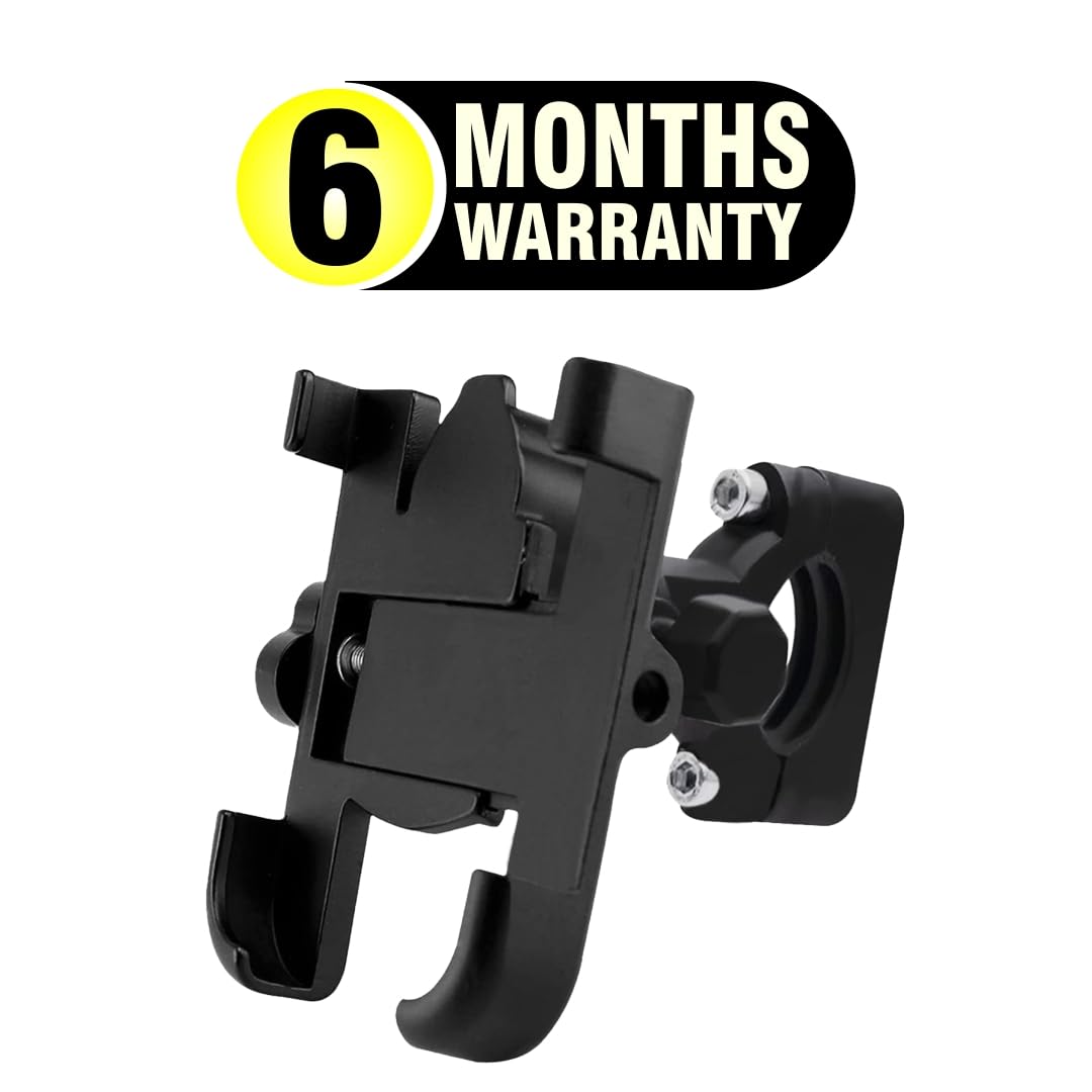 OBEROIS TRADERS CNC Metal Bike Handle Mount Holder | Mobile Phone Holder Navigation 360 Degree Rotation Handlebar Cradle for All Smartphones Bicycle, Motorcycle, Scooty (Black) (B0CCVTBHG7) Amazon Price History, Amazon Price Tracker