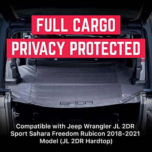 Image of GPCA Cargo Cover for Jeep Wrangler 2018-Present, JL 2-Door Hardtop