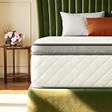 Queen Mattress,12 Inch Queen Size Mattresses in a Box,Memory Foam Hybrid Mattress,Individual Pocket Spring for Motion Isolation,Silent Sleep,Lumbar Support,Pressure Relief,Medium Firm,Fiberglass Free