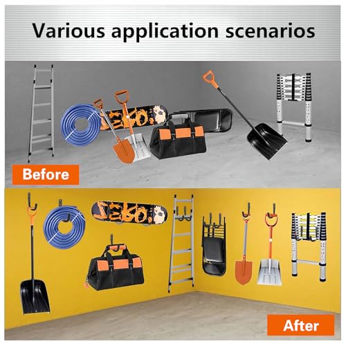 Hooks,6 Pcs Ladder Storage Hooks for Hanging Heavy Duty Hooks - Image 5