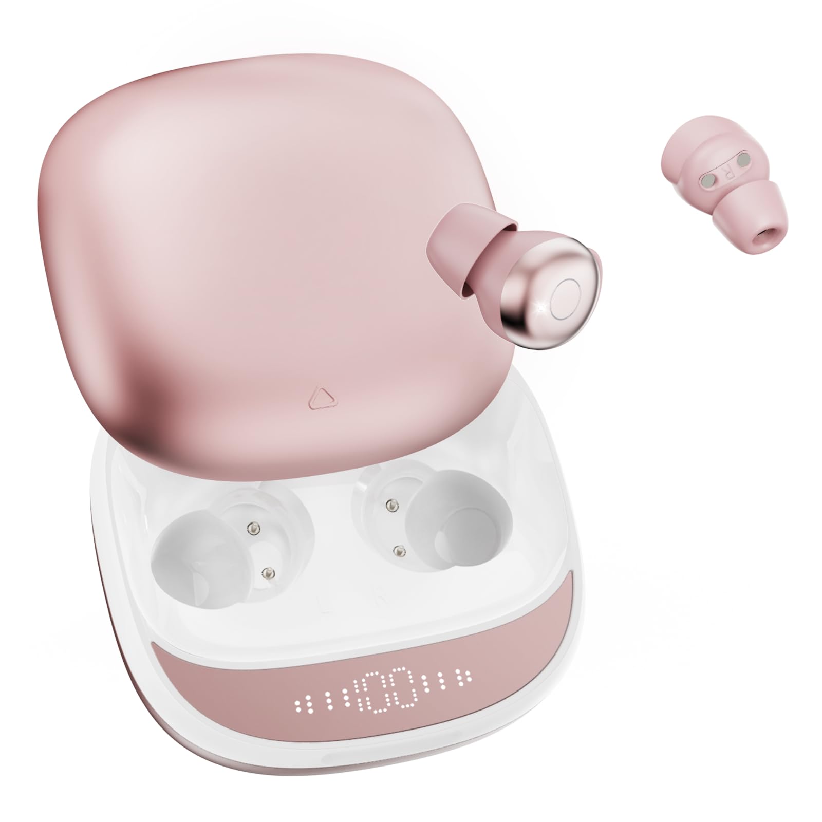 Cuffie Bluetooth, Cuffie per Dormire sul Fianco, Auricolari Bluetooth 5.4 con Doppia Modalità Sonno, 40 Ore Mini Sleep Earbuds Bluetooth, 6 modalità EQ Mini In Ear Auricolari IPX7, Display LED