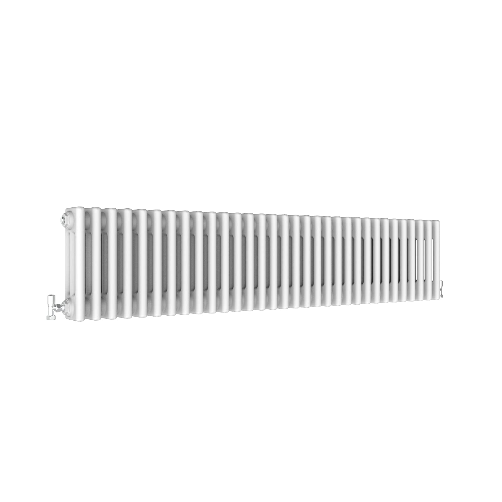 Traditional 3 Column Central Heating Radiator Horizontal Rads Cast Iron Style White 300x1460mm
