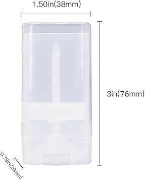 Sxminer 30 Pcs 15ml Clear Empty Deodorant Containers Oval Plastic Lip Balm Tube Refillable Twist-Up Tubes Lipstick Tube 0.5 oz Deodorant Stick Container DIY Make Your Own Deodorant Cream Lotion Bars