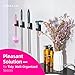 DOMAXCAI 4 Pack Broom Holder Wall Mount, Improved Super Anti-Slip Mop and Broom Holder Wall Mount, Broom Hanger Gripper for Kitchen, Bathroom, Closet, Garden Garage, Black