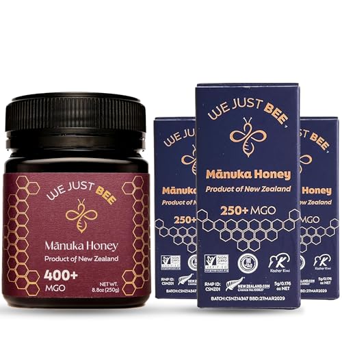 We Just Bee Raw Manuka Honey MGO 400+ 250g + 36 sticks