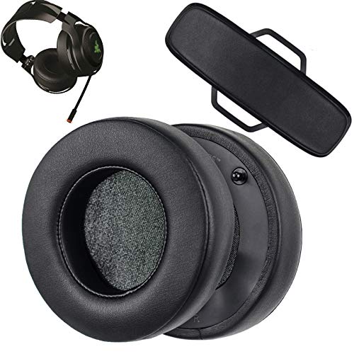 Man O War Cushion Replacement Ear Cushions Pads Mano war Earpads and Headband pad Cover Parts Compatible with ManO War Wireless 7.1 Surround Sound Gaming Headset.
