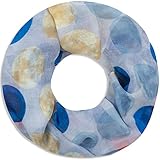 Frühlingsfrisch und sommerlich verspielt präsentiert sich dieser Sommerschal in schönen Pastellfarben mit Punkt-Muster.