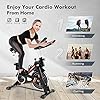 REHOOPEX Exercise Bikes - Indoor Cycling Bike Stationary with LCD Monitor and Tablet Mount, Quiet Belt Drive Stationary Bike for Home Cardio Workouts