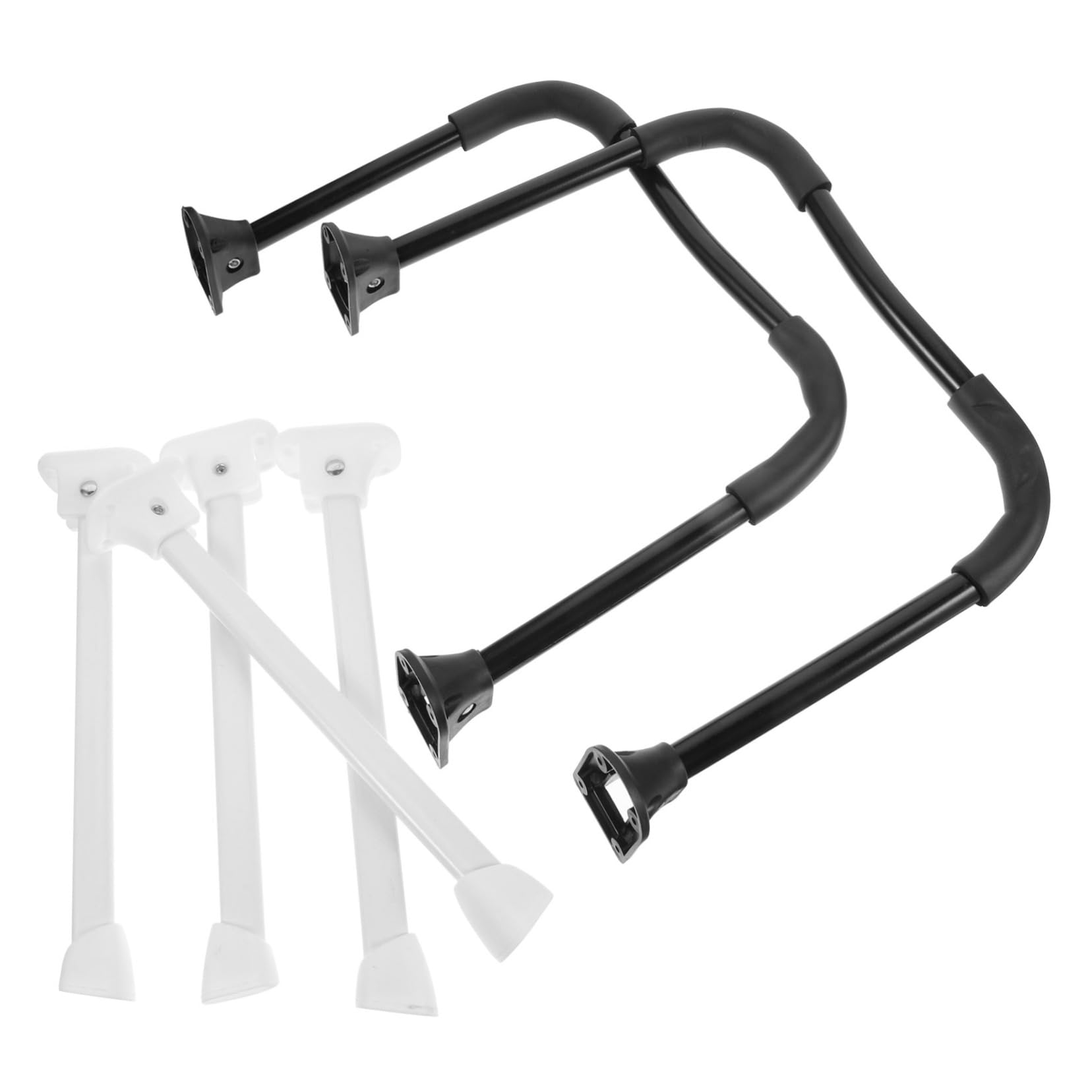 TEHAUX Foldable Table Legs 6pcs Iron Abs Material Legs for Coffee Table Black Easy to Clean Install