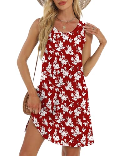 Image of BKRIVE Coverup Summer Dresses for Women 2026 Eyelet Casual Loose Sleeveless Sundresses Tank Dresses with Pockets