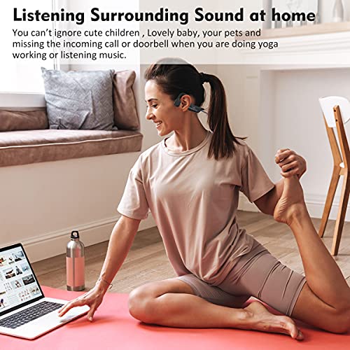 PARAMITA DG08 Bone Conduction Headphones,Bluetooth 5.3,Wireless Earphones Waterproof Sports Headset with Mic,for Workouts Running Driving (Black)