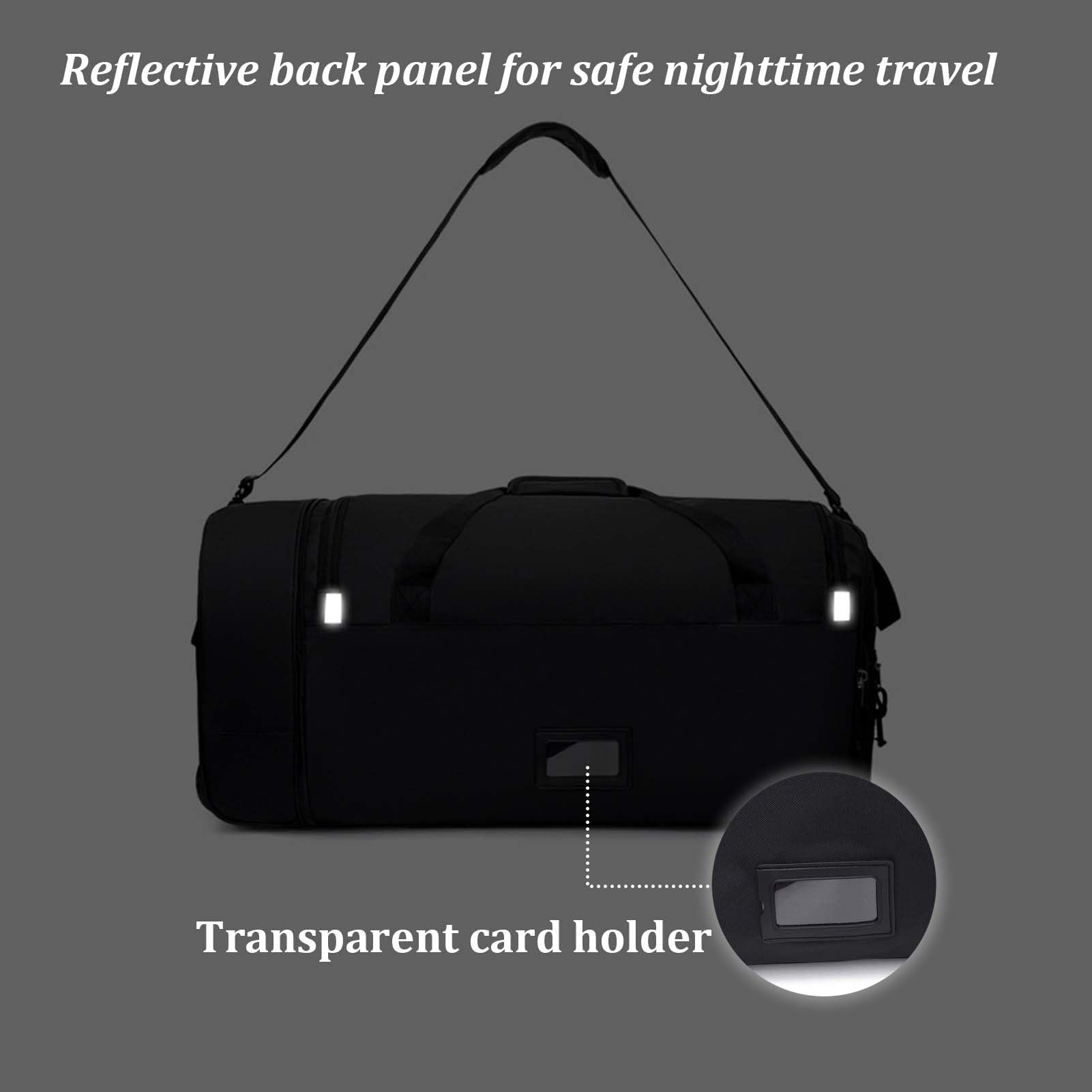 70L Bolsa De Viaje Plegable con Ruedas Bolsa de Deporte Gimnasio para Hombre Mujer Resistente Al Agua Grandes Fin de Semana Viaje Livianas Bolsos Fitness Gym Foldable Wheeled Travel Bag (Verde)