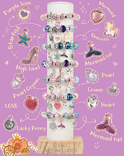 Deinduser Charm Bracelet Making Kit - Girls Toys-Crafts For Girls-Gifts For Girls 8-12 - Jewelry Making Kit For Girls -Unicorn Jewelry Making Supplies Beads #TOP1