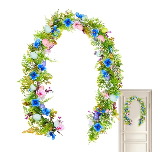 Garland De Árboles De Pascua - Vine De Decoración Estacional | Garland De Vine De Primavera Artificial | Vine De Primavera Artificial Con Huevos De Pascua | Decoraciones De Mesa | Decoración Para La P
