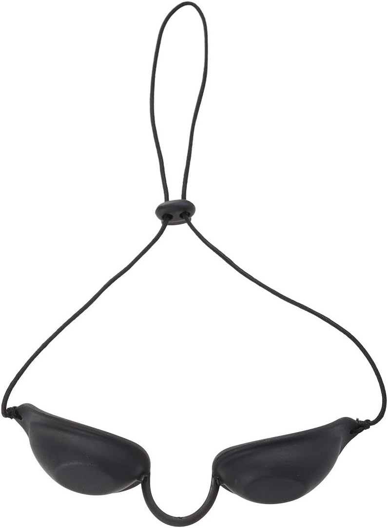 HEALLILY Safety Goggles Eye Patch Red Blue Light Eye Protect Eyepatch for Patients in IPL UV Infrared LED Light Therapy Hard (Black)