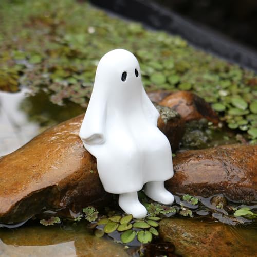 Figurita decorativa fantasma para jardín y macetas miniatura 5