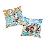 Anime, Fan-Merch, TV-Serien One Piece Characters Unisex Kissen Multicolor 100% Polyester 40 x 40 cm Anime, Fan-Merch, TV-Serien