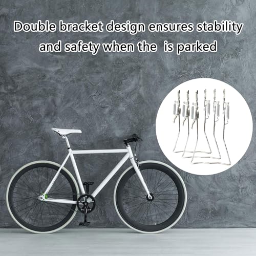 Bicycles Double Kickstand Adjustable Bike Center Mount Stand Nonslip Rear Mount Mountain Bike Cycle Parking Rack