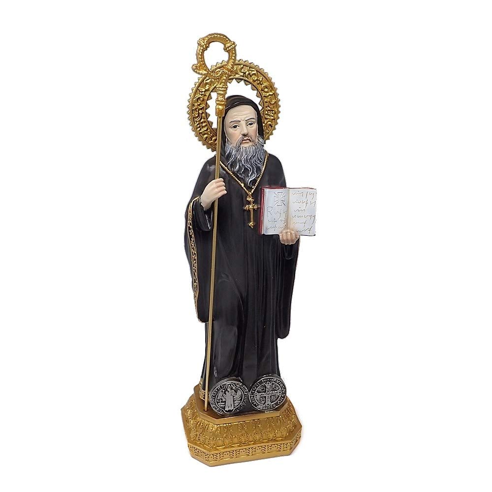 Figurine Saint Benoît 33 cm pour la sérénité du bureau et du salon