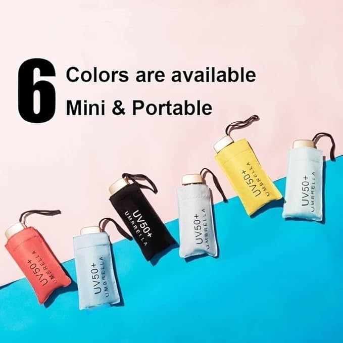 Image of ๐ช๐ข๐ข๐ ๐ญ๐ฌ UV Travel ๐ ๐ถ๐ป๐ถ ๐๐ผ๐น๐ฑ๐ถ๐ป๐ด Ultra Compact pastel ๐จ๐บ๐ฏ๐ฟ๐ฒ๐น๐น๐ฎ with Case, Manual Open ๐ฒ ๐ฅ๐ถ๐ฏ๐ Lightweight ๐ฃ๐ผ๐ฟ๐๐ฎ๐ฏ๐น๐ฒ, Small Sun & Rain ๐ฃ๐ผ๐ฐ๐ธ๐ฒ๐ ๐จ๐บ๐ฏ๐ฟ๐ฒ๐น๐น๐ฎ for Men and Women- Use in ๐ฅ๐ฎ๐ถ๐ป & ๐ฆ๐๐บ๐บ๐ฒ๐ฟ